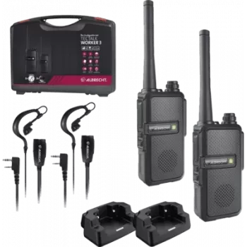 PMR-käsiraadio Midland Tectalk Worker 3 (2 kpl:n pakkaus) — 16 kanavaa, kantama jopa 500 m