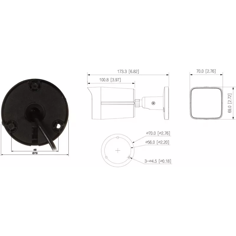 IP-kamera IPC-HFW1639TC-a-IL-0280B-S6- ierna Smart Dual Light 6 Mpx Dahua