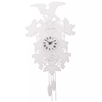 NeXtime kello 2988 Cuckoo Weeble, 41x21 cm, seinäkello, valkoinen