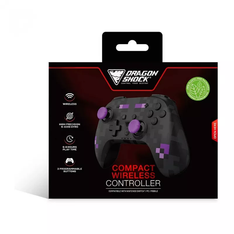 Dragonshock Controller Poptop langaton kuutiot musta Switch