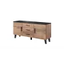 Cama sideboard LOTTA 150 2D3S wotan oak + mat musta