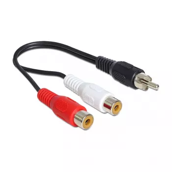 Audiokaapeli DeLOCK 84493 0,2 m RCA 2 x RCA musta