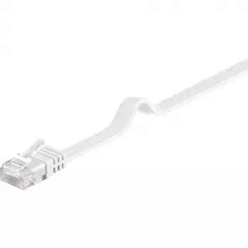 Wentronic Goobay CAT 6 lattapatch-kaapeli, U/UTP, valkoinen, 2 m - kuparimateriaali (95152)