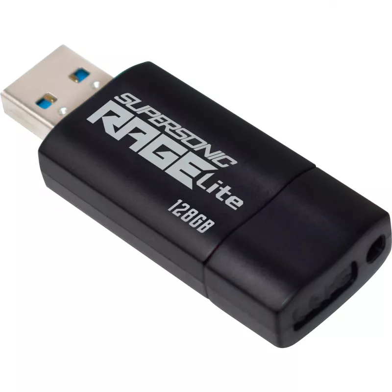 USB-muistitikku PATRIOT Supersonic Rage Lite 128 GB USB Type-A 3.2 Gen 1, 180 MB/s, sininen/musta