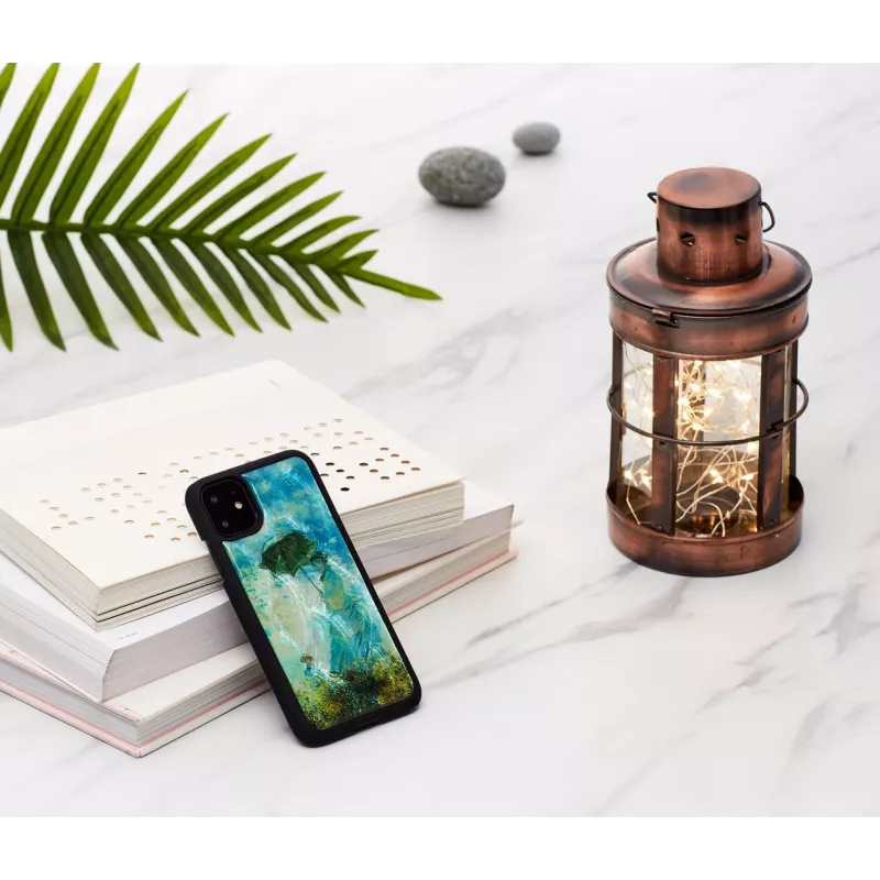 Älypuhelinkotelo iKins iPhone 11 — musta Camille-design, suojakotelo