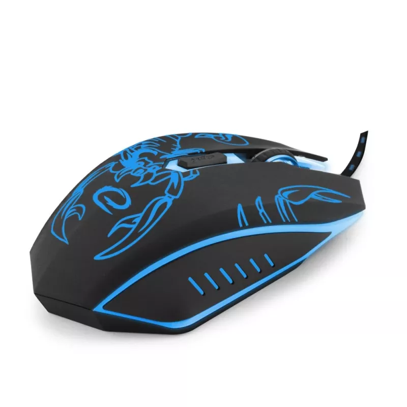 Esperanza MX203 SCORPIO - hiiri - USB - sininen - hiiri - optinen - 6 painiketta - musta