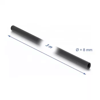 DeLOCK PVC-eristysletku 3 m x 8 mm musta