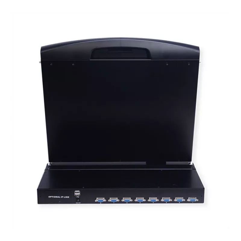 VALUE 26.99.0161 KVM-konsoli 8-porttisella KVM-kytkimellä, USB, saksalainen asettelu, 19 tuumaa