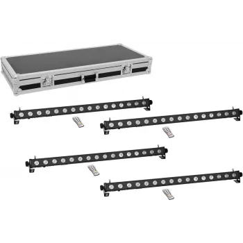 Valaistusvarustus EUROLITE PIX-16 QCL 4x LED-valonauha kuljetuslaukulla
