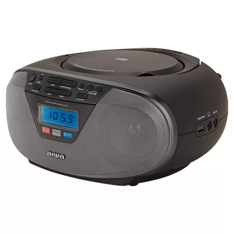 Audiomikrojärjestelmä Aiwa BBTU-400BK, CD/MP3/FM-PLL/BT-soitin (musta)