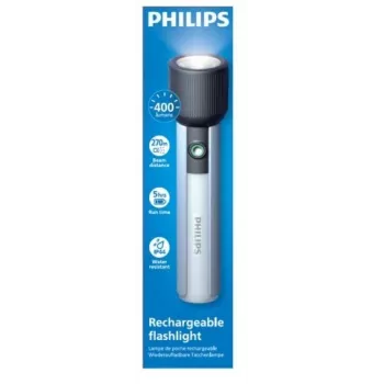 Taskulamppu Philips uudelleenladattava USB-C 400 lm 2000 mAh – kannettava LED-käsivalaisin