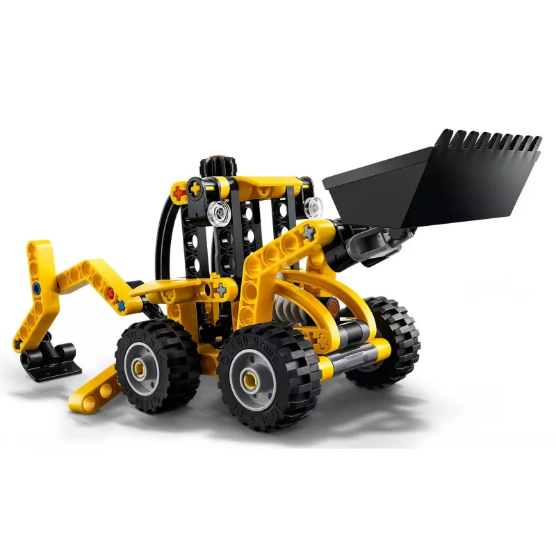 Rakennussarja LEGO Technic Backhoe Loader 42197 — nivelohjaus, toimiva kuormaaja, 104 osaa, suositeltu ikä 7+