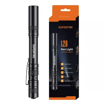 Käsivalaisin Superfire L28 — käsi-LED-taskulamppu; 121 lm; 5 W