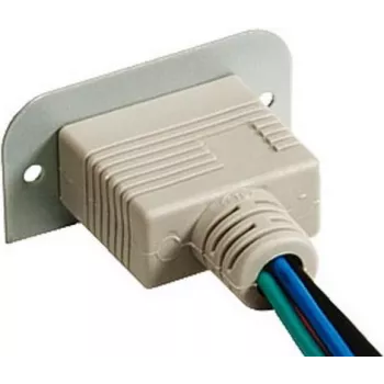 Kindermann Konnect 50 alu - VGA (HD15) 90° - modulaarinen Faceplate-Snap-In
