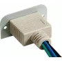 Kindermann Konnect 50 alu - VGA (HD15) 90° - modulaarinen Faceplate-Snap-In