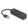 USB-keskitin DeLOCK 64334 Type-A 480 Mbit/s musta