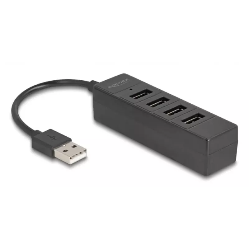 USB-keskitin DeLOCK 64334 Type-A 480 Mbit/s musta