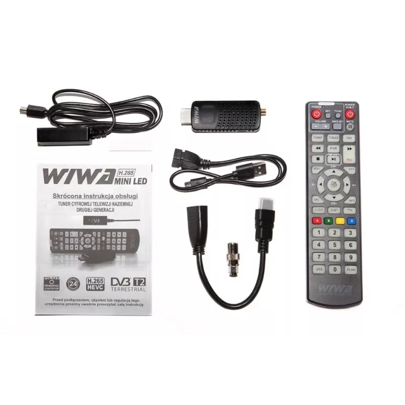 Dekooderi viritin TV Wiwaj DVB-T2 Hevec Mini LED