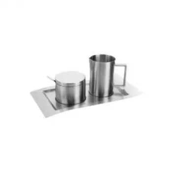 Sokeri- ja maitosetti Esmeyer Wave 400-1655 – sokerinsirotin ja maitokannu keramiikkaa