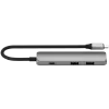 Satechi ST-P4SM USB-keskitin USB Type-C 10000 Mbit/s harmaa