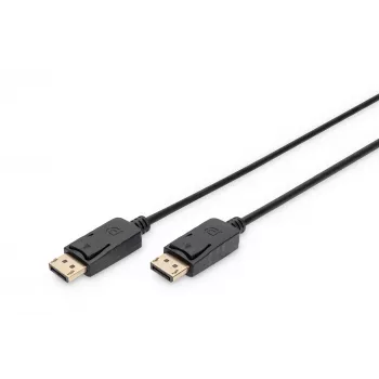 Liitäntäkaapeli DisplayPort lukituksella 1080p 60Hz FHD tyyppi DP / DP M / M musta 3m