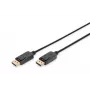 Liitäntäkaapeli DisplayPort lukituksella 1080p 60Hz FHD tyyppi DP / DP M / M musta 3m
