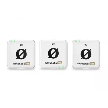 RØDE Wireless ME Dual valkoinen - kompakti langaton mikrofonijärjestelmä kahdella lähettimellä kaksikanavaiseen tallennukseen