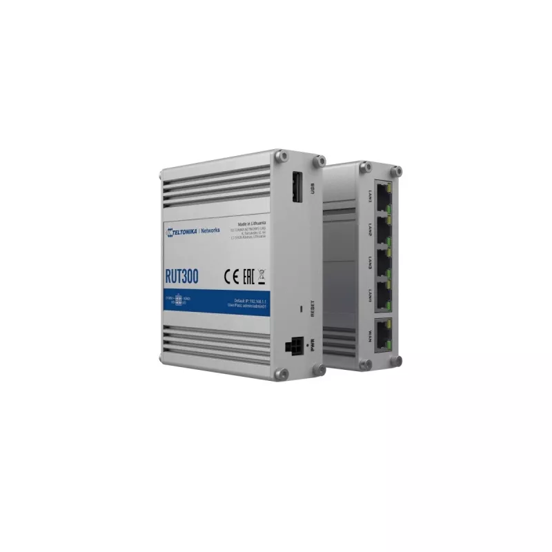 TELTONIKA RUT300 teollinen langallinen reititin 5X RJ45 100 MB/s
