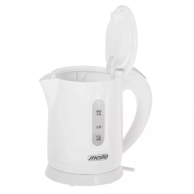 Mesko vedenkeitin | MS 1376 | sähköinen | 850 W | 0,8 L | muovi | 360° kääntöalusta | valkoinen