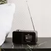 Lenco CR-625BK DAB+/FM-radiokello Bluetoothilla ja langattomalla latauksella, musta