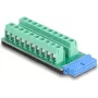 Kaapelisovitin DELOCK 67191 — USB-header 19-napainen 20-napaiseen liitäntälistaan, musta/vihreä