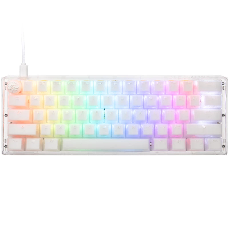 Ducky One 3 Aura White Mini näppäimistö Gaming USB QWERTY US International