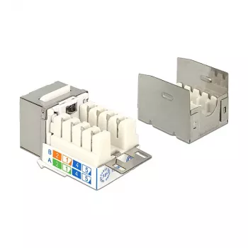 Delock 86404 Keystone-moduuli RJ45 Secure Cat.6 - LSA, valkoinen