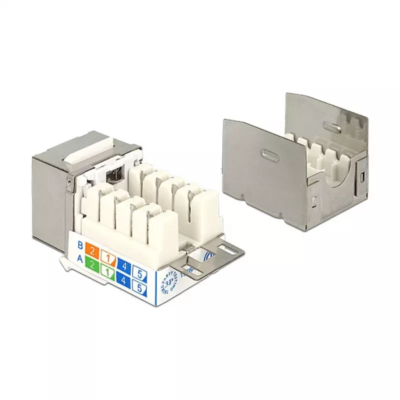 Delock 86404 Keystone-moduuli RJ45 Secure Cat.6 - LSA, valkoinen