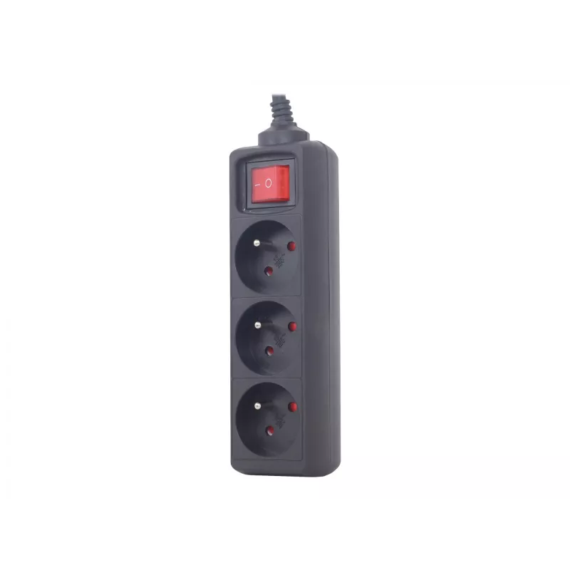 Gembird EG-PSU3F-01 ylijännitesuoja musta 3 AC-pistorasiaa 230 V 0,6 m