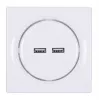 Fibaro Walli N pistorasia 2x USB valkoinen