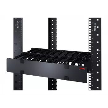 APC NetShelter kaapelinhallinta, vaakasuuntainen kaapelinhallinta, 1U, yksipuolinen kannella, musta, 482,6 x 44,45 x 165,1 mm