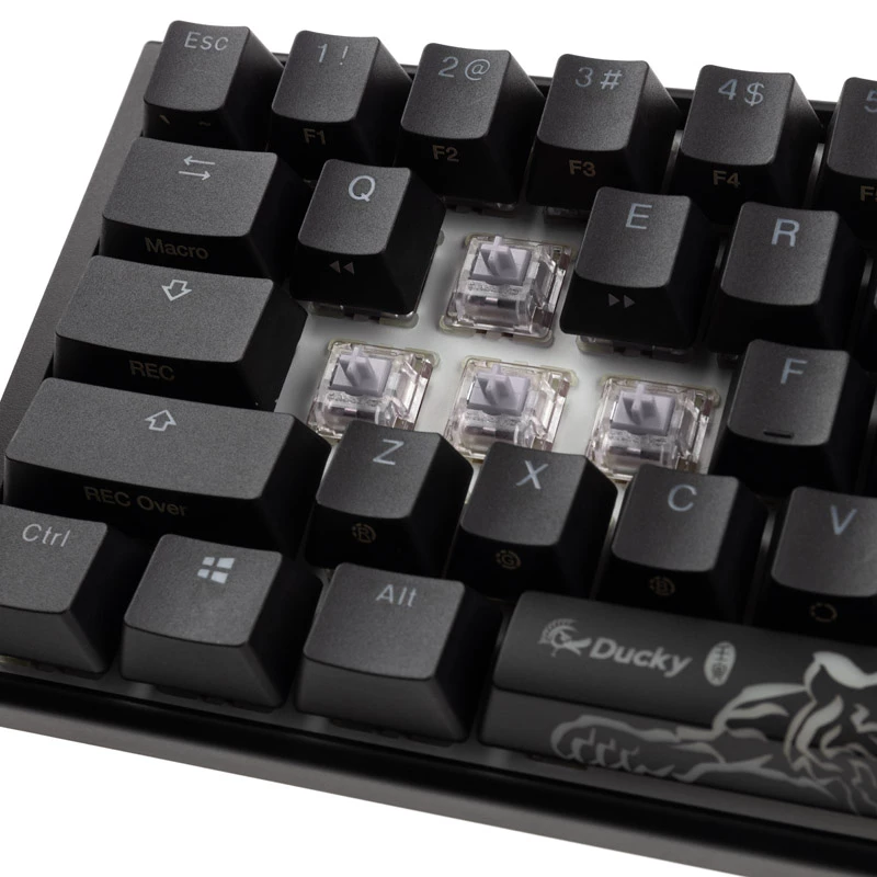 Ducky One 3 Classic musta/valkoinen Mini -pelinäppäimistö, RGB-LED - MX-Speed-hopea (US) (DKON2161ST-PUSPDCLAWSC1)