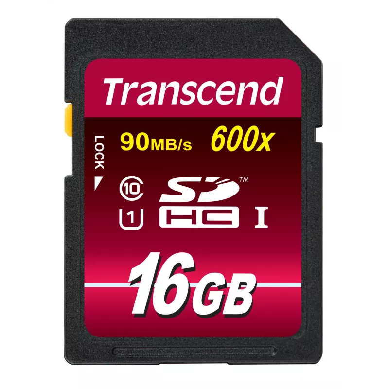 Flash-muisti Transcend 16GB SDHC Class 10 UHS-I 600x TS16GSDHC10U1