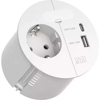 Pistorasialista Bachmann Loop 938.303 1x CEE7/3 pistorasia ja 1x USB A/C 22W