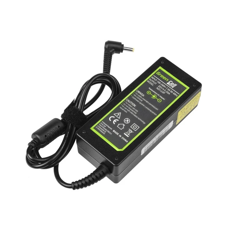 Virtalähde Green Cell AD123P 65 W 20 V 3,25 A Lenovolle, sisäkäyttöön, musta, 2 m kaapeli