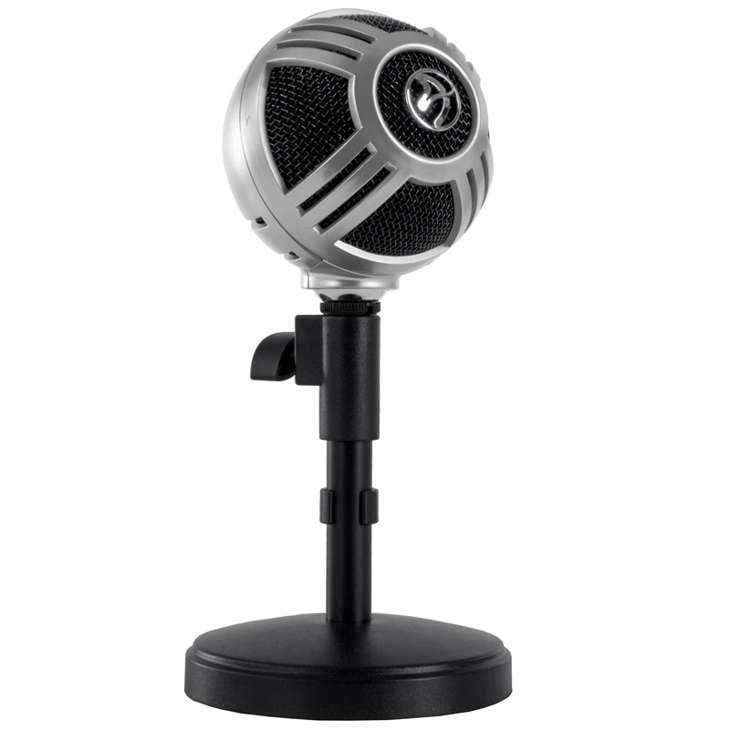 Arozzi Sfera -pöytämikrofoni, USB - kromi