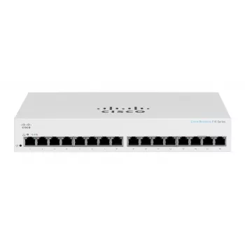 Kytkin, Cisco CBS110 hallitsematon L2 Gigabit Ethernet 16x RJ-45 (10/100/1000), 1U, 32 Gbps