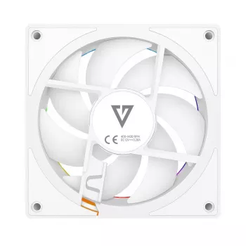Kotelotuuletin MODECOM VOLCANO LOOP 120 ARGB Reverse Fan valkoinen 120 mm, PWM, 400–1400 RPM