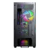 Montech X5M (B) Micro Tower -PC-kotelo – Micro-ATX/Mini-ITX, 3x120mm edessä, 1x120mm takana, tukee ATX-virtalähteitä, 2x3,5 inch + 4x2,5 inch, musta