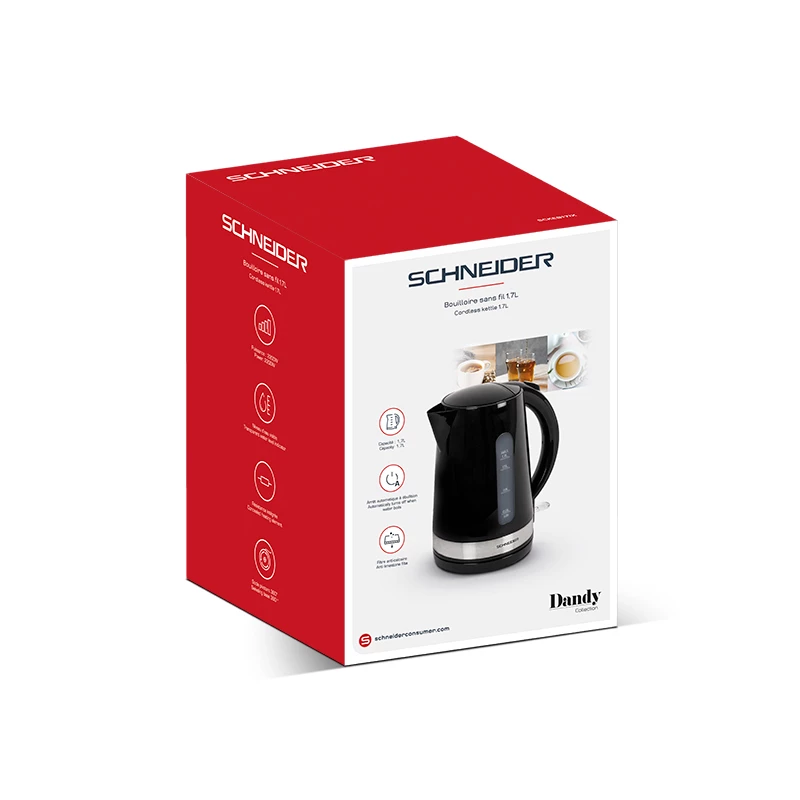 Schneider -vedenkeitin 1,7 l, 2200 W, ruostumaton teräs