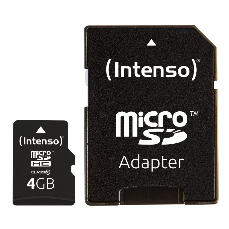 MUISTI MICRO SDHC 4GB C10/W/ADAPTER 3413450 INTENSO