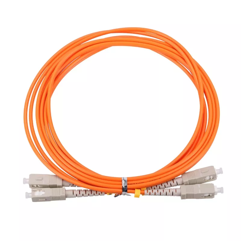 Kuitukaapeli Extralink EX.3692 — FTTH OM2 SC‑SC, 1 m, täysduplex, punainen