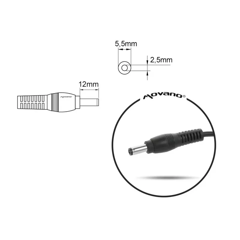 Kannettavan laturi MITSU 20V 3,25A (5,5×2,5) Fujitsu- ja Maxdata-malleille