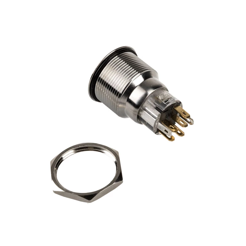 Painike DimasTech PD211 22 mm Silverline Dot RGB — vandaalinkestävä paneelipainike